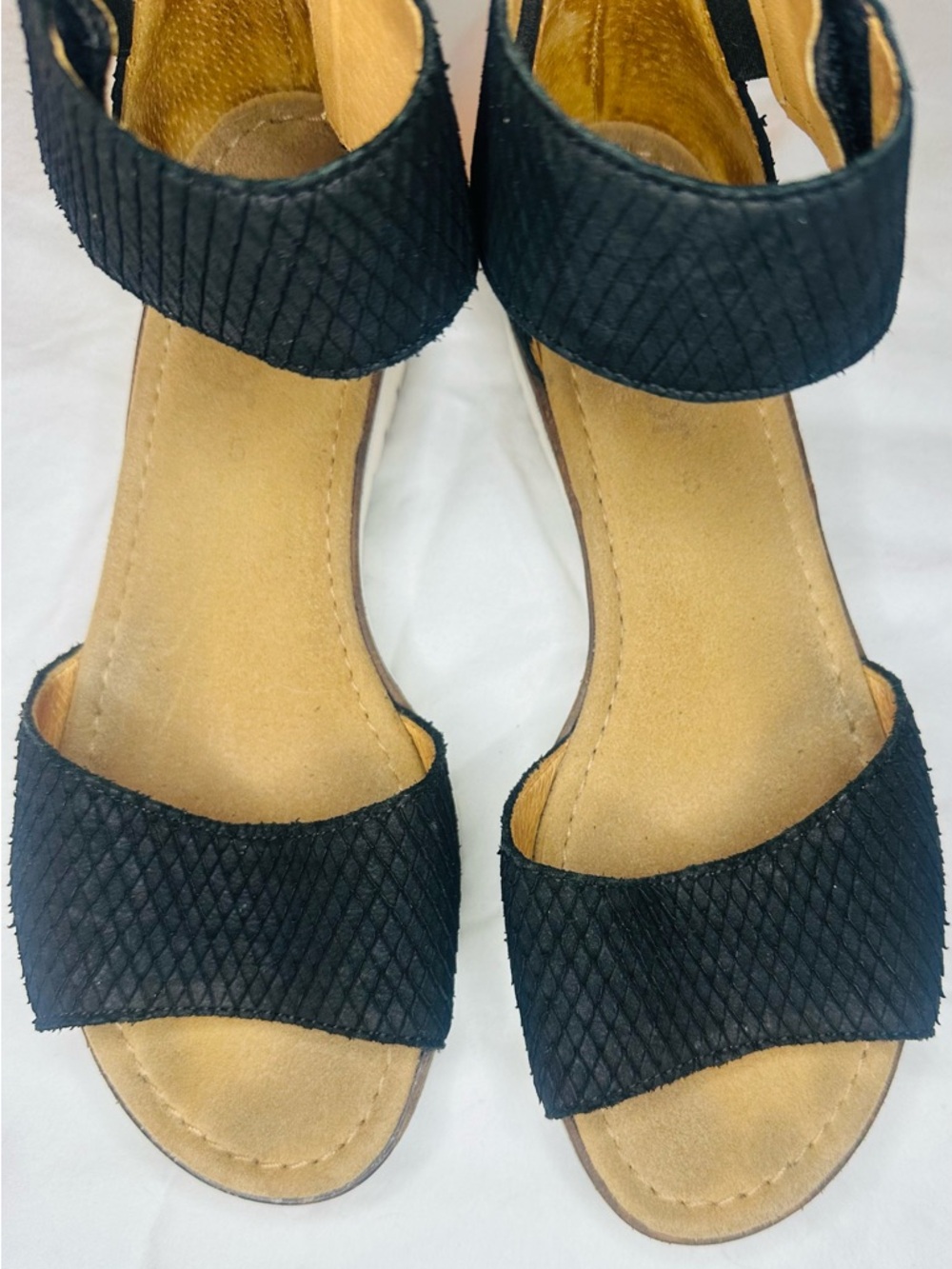 Gabor Black Suede Ankle Strap Sandals - Picture 3 of 5